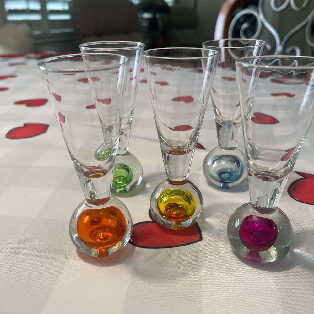 Colorful Glass Shot Glass Set